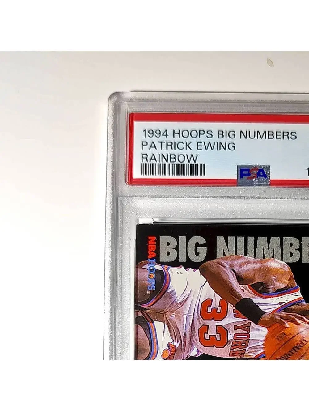 Patrick Ewing 1994 NBA Hoops Big Numbers #BN4 Rainbow PSA 8 NM-MT